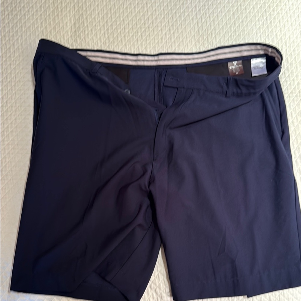 TEHAMA Blue Flat Front Shorts Classic Design